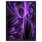 Designart - Embossed Dark Purple Floral Shapes - Large Floral Wall Art Canvas